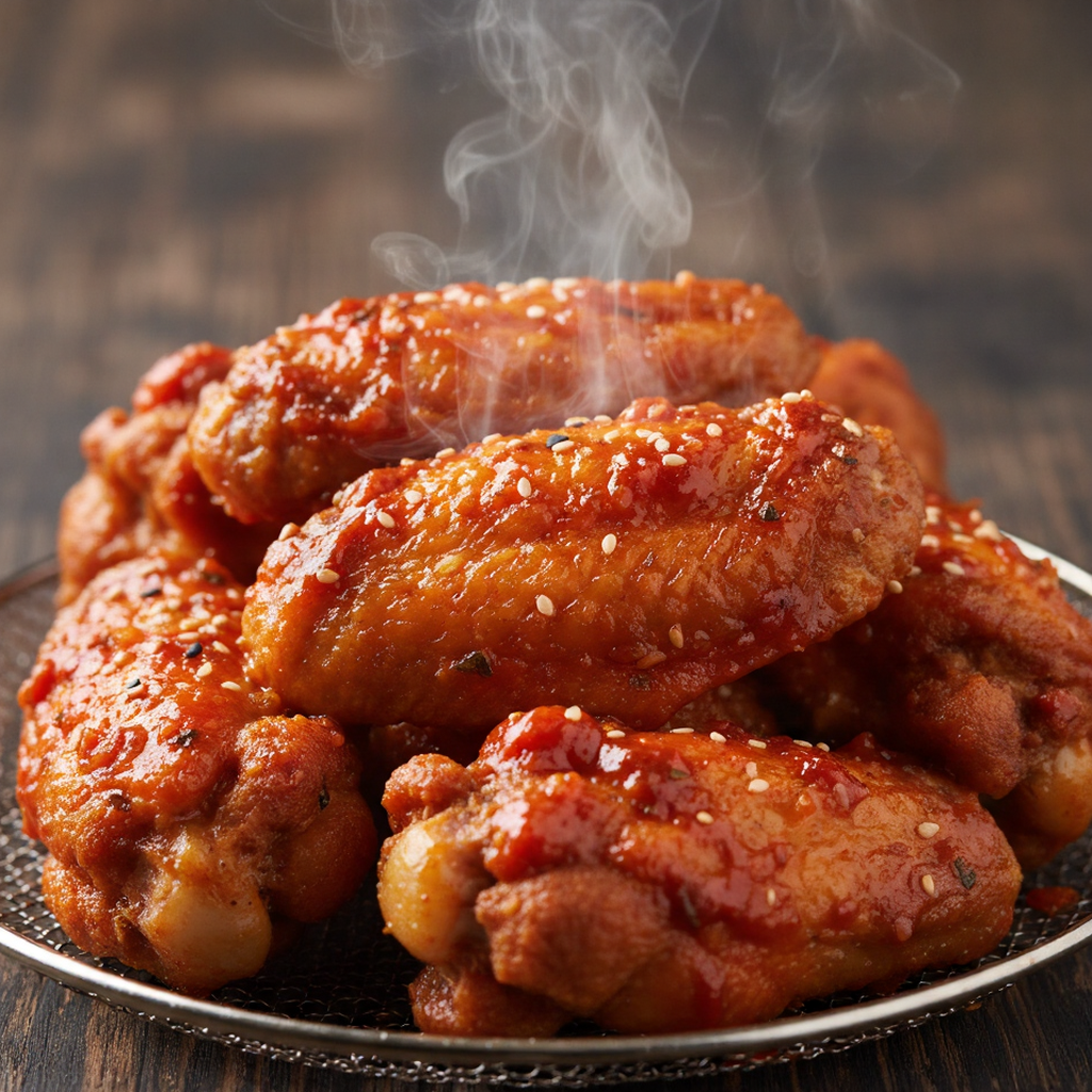 alitas de pollo en freidora de aire