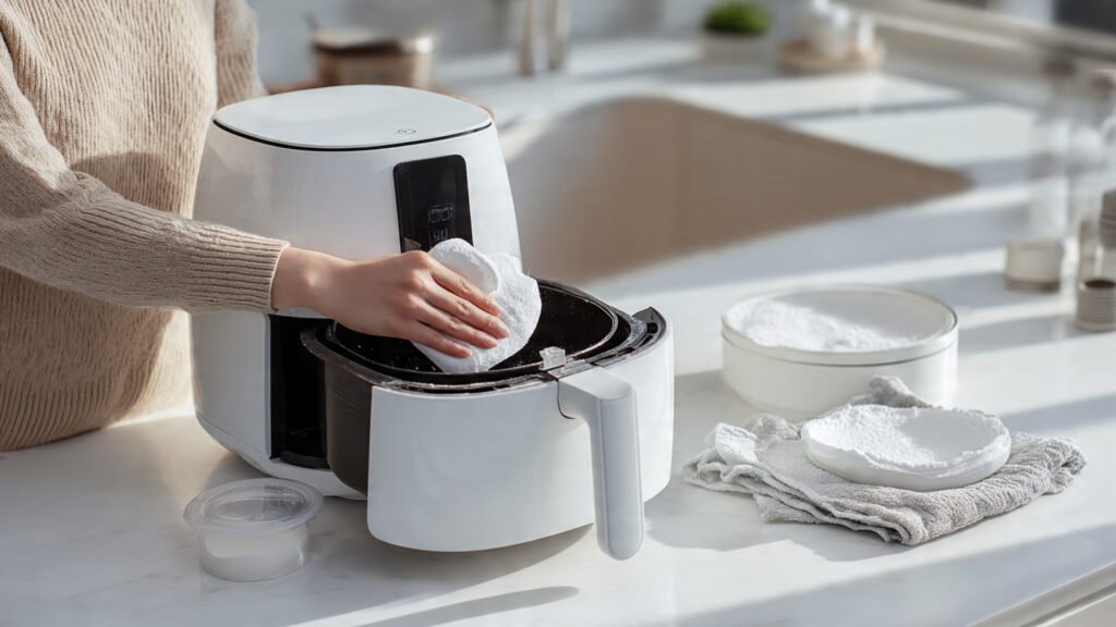 limpiar freidora de aire con bicarbonato