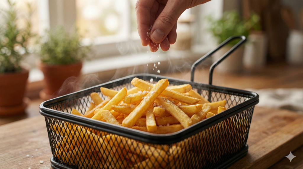 patatas fritas en freidoras de aire